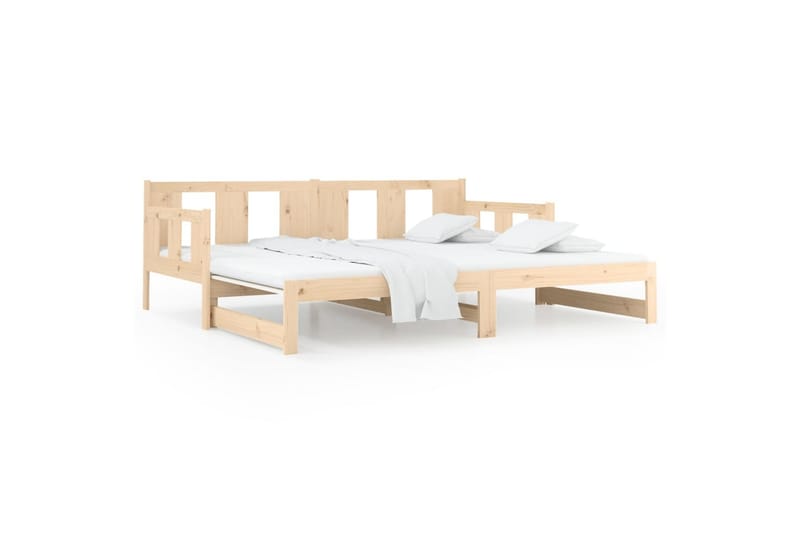 beBasic Uttrekkbar dagseng heltre furu 2x(90x190) cm - Brun - Møbler - Sofaer - Dagsenger