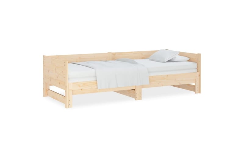 beBasic Uttrekkbar dagseng heltre furu 2x(90x190) cm - Brun - Møbler - Sofaer - Dagsenger