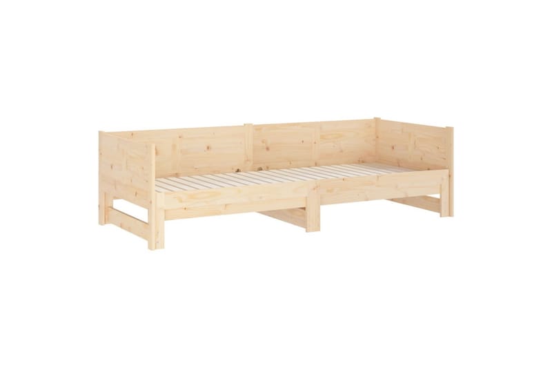 beBasic Uttrekkbar dagseng heltre furu 2x(90x190) cm - Brun - Møbler - Sofaer - Dagsenger