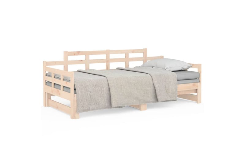 beBasic Uttrekkbar dagseng heltre furu 2x(90x190) cm - Brun - Møbler - Sofaer - Dagsenger