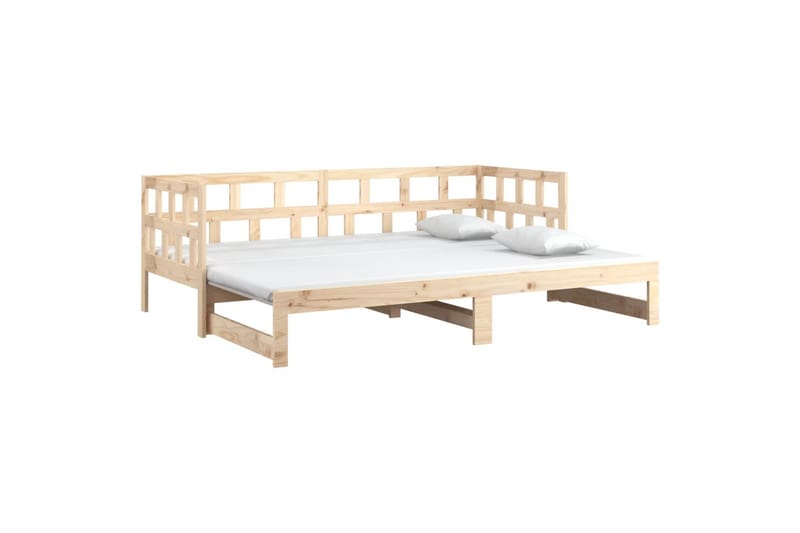beBasic Uttrekkbar dagseng heltre furu 2x(90x200) cm - Brun - Møbler - Sofaer - Dagsenger