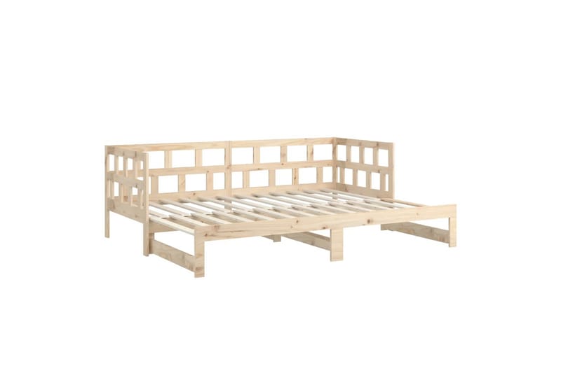 beBasic Uttrekkbar dagseng heltre furu 2x(90x200) cm - Brun - Møbler - Sofaer - Dagsenger