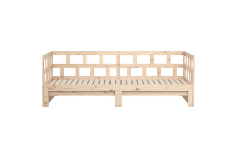 beBasic Uttrekkbar dagseng heltre furu 2x(90x200) cm - Brun - Møbler - Sofaer - Dagsenger