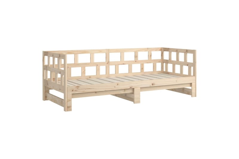 beBasic Uttrekkbar dagseng heltre furu 2x(90x200) cm - Brun - Møbler - Sofaer - Dagsenger