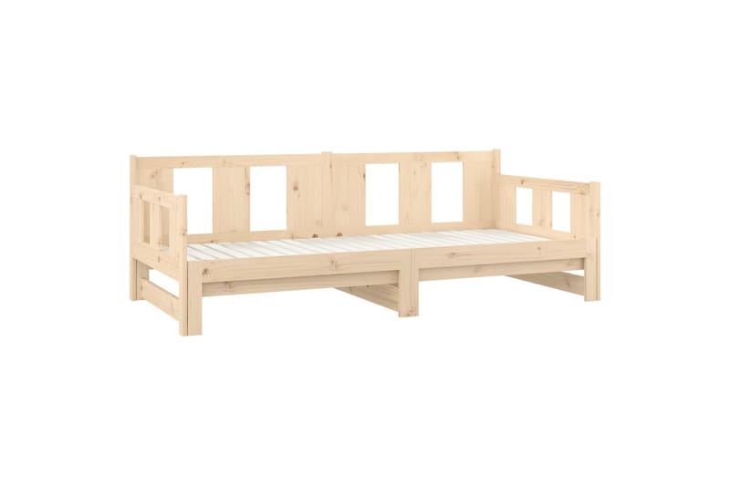 beBasic Uttrekkbar dagseng heltre furu 2x(90x200) cm - Brun - Møbler - Senger - Sengeramme & sengestamme