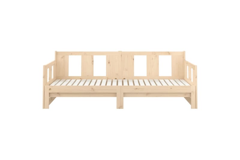 beBasic Uttrekkbar dagseng heltre furu 2x(90x200) cm - Brun - Møbler - Senger - Sengeramme & sengestamme
