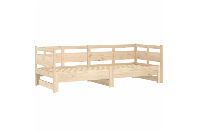 beBasic Uttrekkbar dagseng heltre furu 2x(90x200) cm - Brun - Møbler - Sofaer - Dagsenger