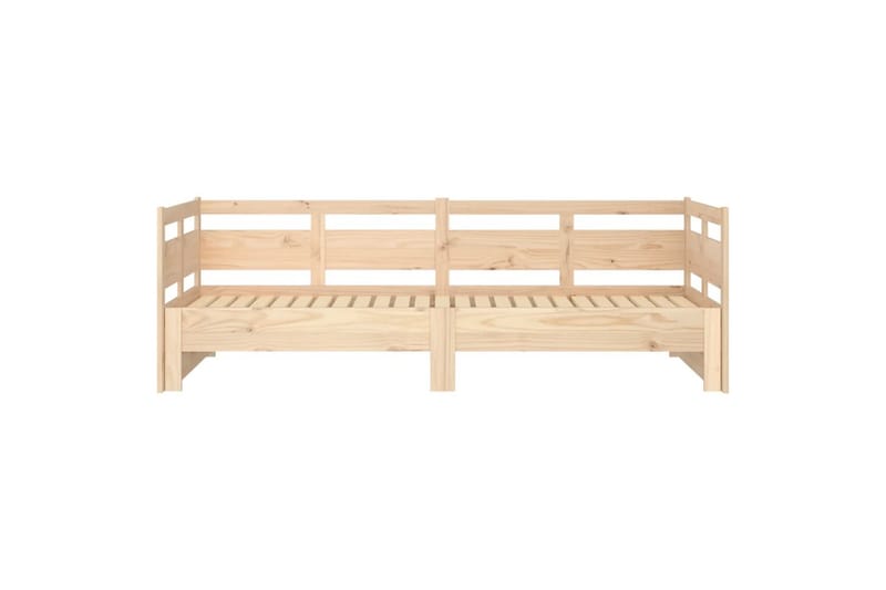 beBasic Uttrekkbar dagseng heltre furu 2x(90x200) cm - Brun - Møbler - Sofaer - Dagsenger