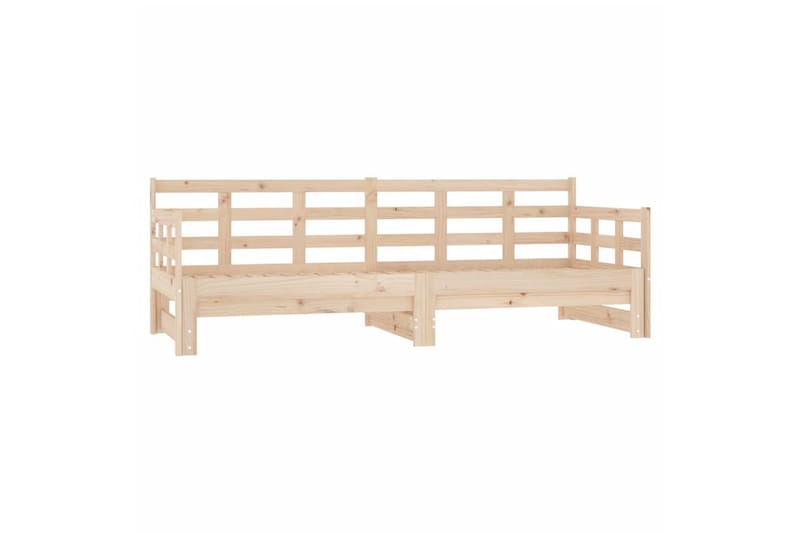 beBasic Uttrekkbar dagseng heltre furu 2x(90x200) cm - Brun - Møbler - Senger - Sengeramme & sengestamme