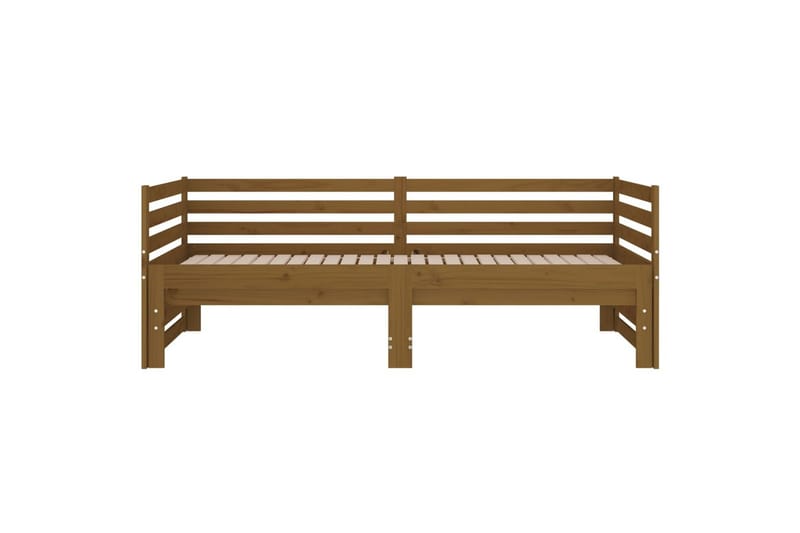 beBasic Uttrekkbar dagseng honningbrun 2x(90x190) cm heltre furu - Brun - Møbler - Senger - Sengeramme & sengestamme