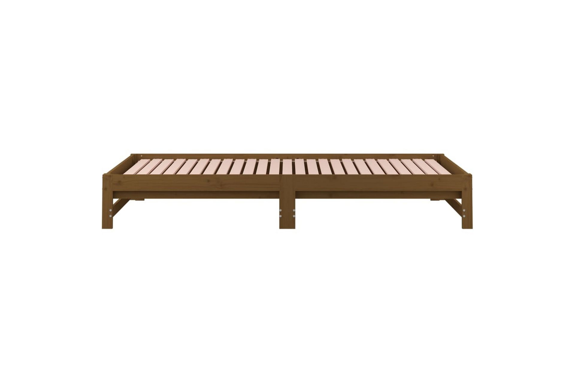 beBasic Uttrekkbar dagseng honningbrun 2x(90x200) cm heltre furu - Brun - Møbler - Senger - Sengeramme & sengestamme