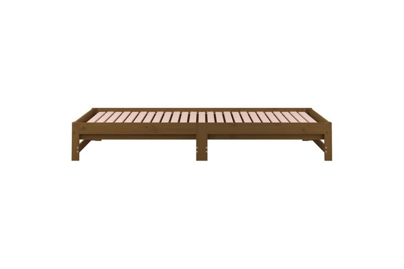 beBasic Uttrekkbar dagseng honningbrun 2x(90x200) cm heltre furu - Brun - Møbler - Senger - Sengeramme & sengestamme