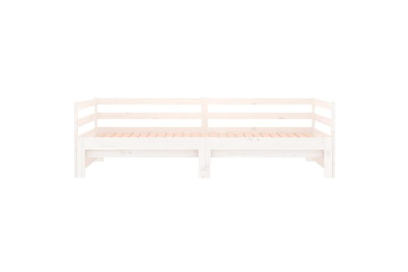 beBasic Uttrekkbar dagseng hvit 2x(90x190) cm heltre furu - Hvit - Møbler - Senger - Sengeramme & sengestamme