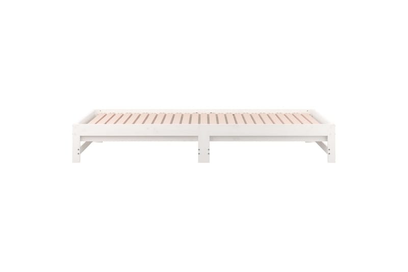 beBasic Uttrekkbar dagseng hvit 2x(90x200) cm heltre furu - Hvit - Møbler - Senger - Sengeramme & sengestamme