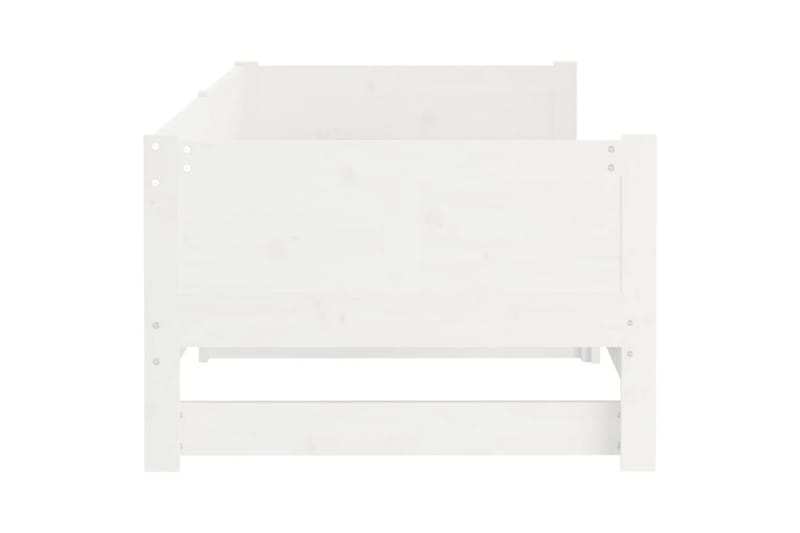 beBasic Uttrekkbar dagseng hvit heltre furu 2x(80x200) cm - Hvit - Møbler - Sofaer - Dagsenger