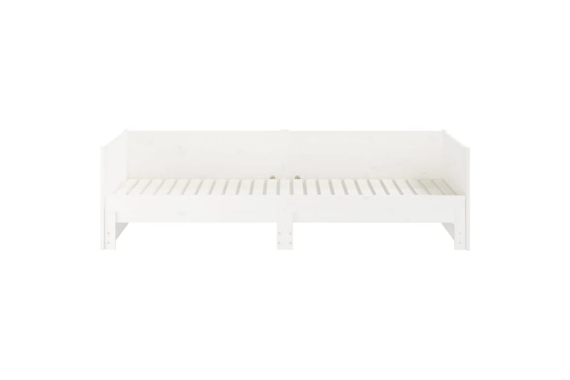 beBasic Uttrekkbar dagseng hvit heltre furu 2x(80x200) cm - Hvit - Møbler - Sofaer - Dagsenger