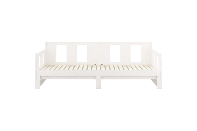 beBasic Uttrekkbar dagseng hvit heltre furu 2x(80x200) cm - Hvit - Møbler - Sofaer - Dagsenger