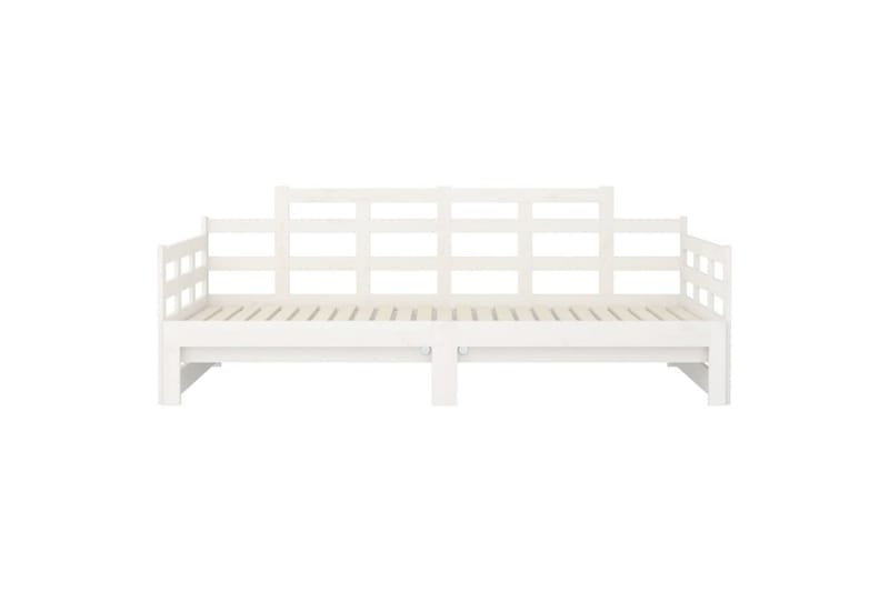 beBasic Uttrekkbar dagseng hvit heltre furu 2x(80x200) cm - Hvit - Møbler - Sofaer - Dagsenger
