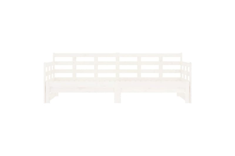 beBasic Uttrekkbar dagseng hvit heltre furu 2x(80x200) cm - Hvit - Møbler - Senger - Sengeramme & sengestamme