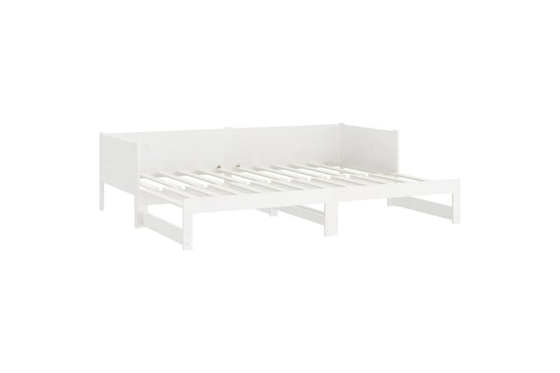 beBasic Uttrekkbar dagseng hvit heltre furu 2x(90x190) cm - Hvit - Møbler - Sofaer - Dagsenger