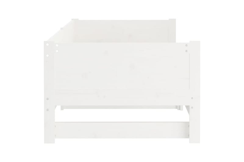 beBasic Uttrekkbar dagseng hvit heltre furu 2x(90x190) cm - Hvit - Møbler - Sofaer - Dagsenger