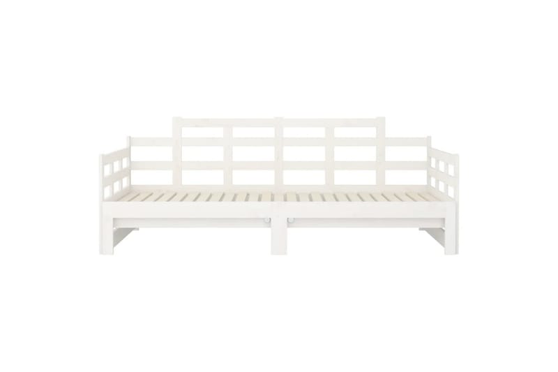 beBasic Uttrekkbar dagseng hvit heltre furu 2x(90x190) cm - Hvit - Møbler - Sofaer - Dagsenger