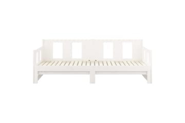 beBasic Uttrekkbar dagseng hvit heltre furu 2x(90x200) cm - Hvit - Møbler - Sofaer - Dagsenger
