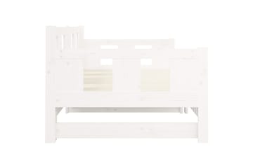 beBasic Uttrekkbar dagseng hvit heltre furu 2x(90x200) cm - Hvit - Møbler - Sofaer - Dagsenger