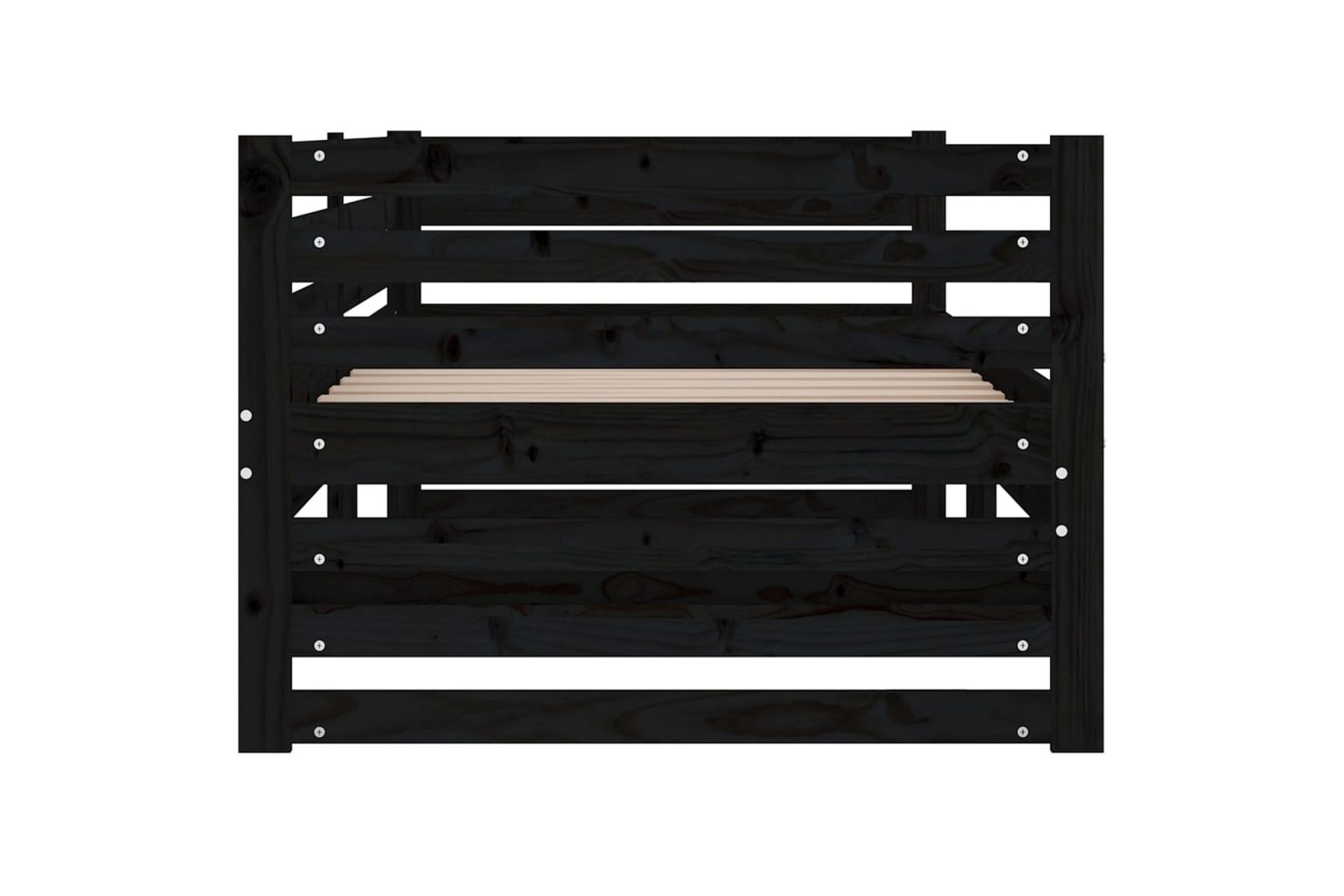 beBasic Uttrekkbar dagseng svart 2x(80x200) cm heltre furu - Svart - Møbler - Senger - Sengeramme & sengestamme