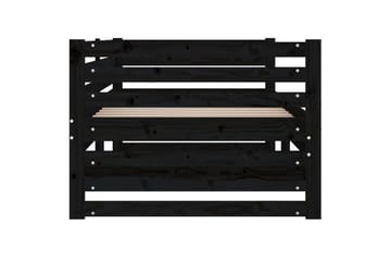 beBasic Uttrekkbar dagseng svart 2x(80x200) cm heltre furu - Svart - Møbler - Senger - Sengeramme & sengestamme