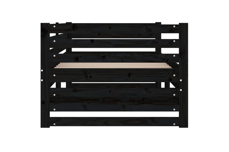 beBasic Uttrekkbar dagseng svart 2x(80x200) cm heltre furu - Svart - Møbler - Senger - Sengeramme & sengestamme