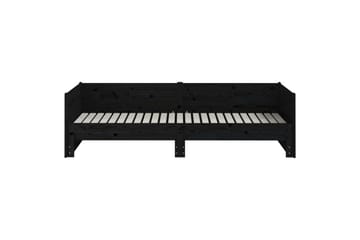 beBasic Uttrekkbar dagseng svart heltre furu 2x(80x200) cm - Svart - Møbler - Senger - Sengeramme & sengestamme