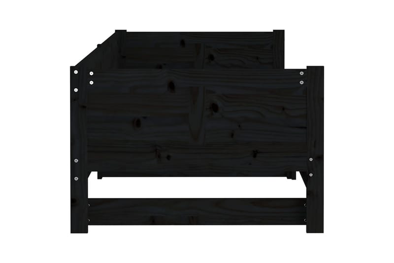 beBasic Uttrekkbar dagseng svart heltre furu 2x(90x190) cm - Svart - Møbler - Sofaer - Dagsenger