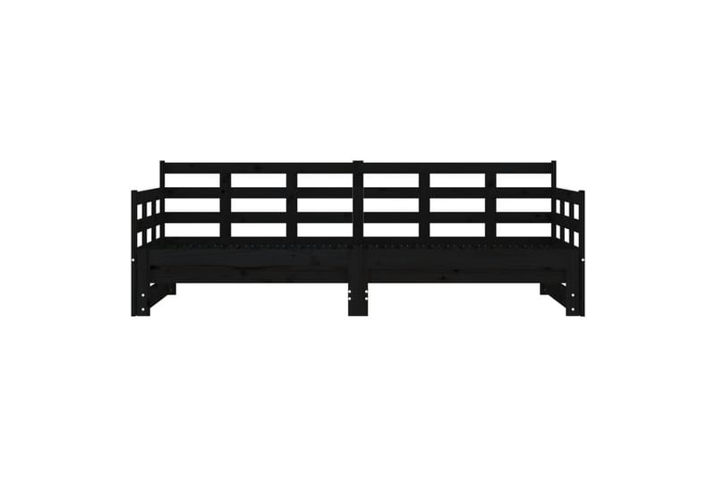 beBasic Uttrekkbar dagseng svart heltre furu 2x(90x190) cm - Svart - Møbler - Senger - Sengeramme & sengestamme