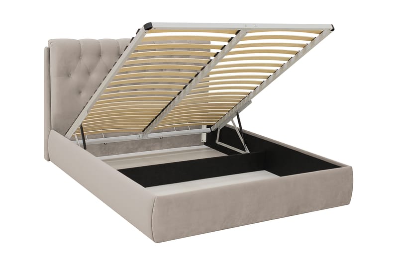Bedford Sengpakke med Oppbevaring 160x200 cm - Beige - Møbler - Senger - Komplett sengepakke