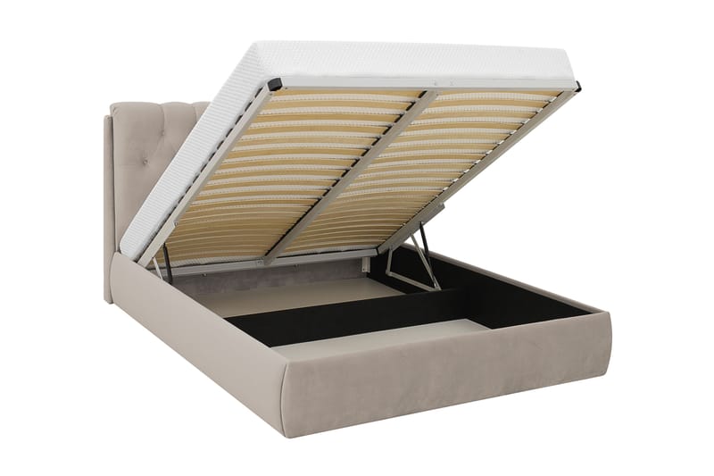 Bedford Sengpakke med Oppbevaring 160x200 cm - Beige - Møbler - Senger - Komplett sengepakke