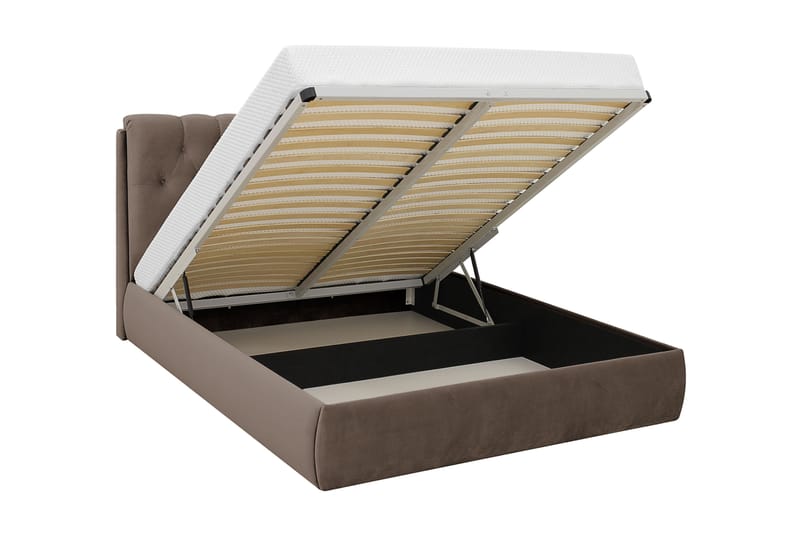 Bedford Sengpakke med Oppbevaring 160x200 cm - Brun - Møbler - Senger - Komplett sengepakke