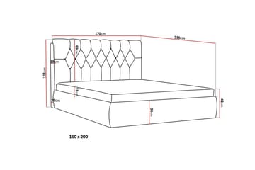 Bedford Sengpakke med Oppbevaring 160x200 cm - Lyse brun - Møbler - Senger - Komplett sengepakke