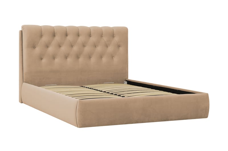Bedford Sengpakke med Oppbevaring 160x200 cm - Lyse brun - Møbler - Senger - Komplett sengepakke