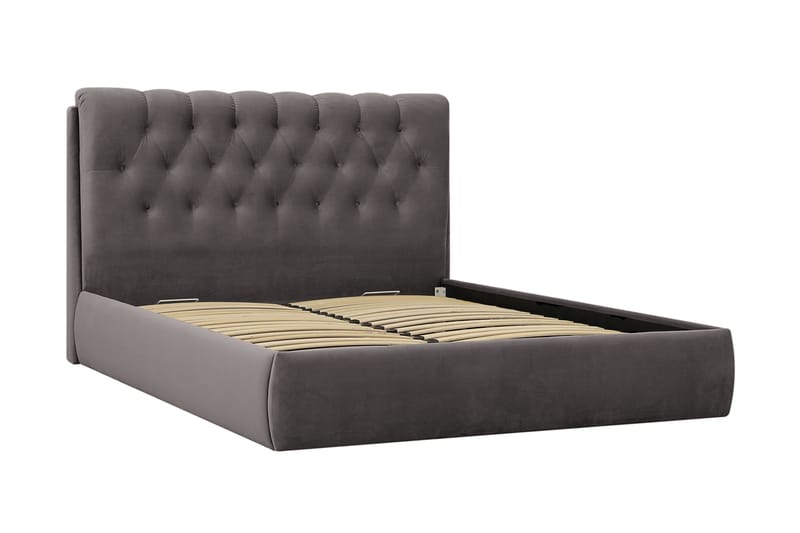 Bedford Sengpakke med Oppbevaring 160x200 cm - Mørkegrå - Møbler - Senger - Komplett sengepakke