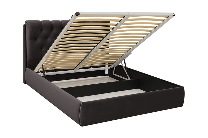 Bedford Sengpakke med Oppbevaring 160x200 cm - Svart - Møbler - Senger - Komplett sengepakke