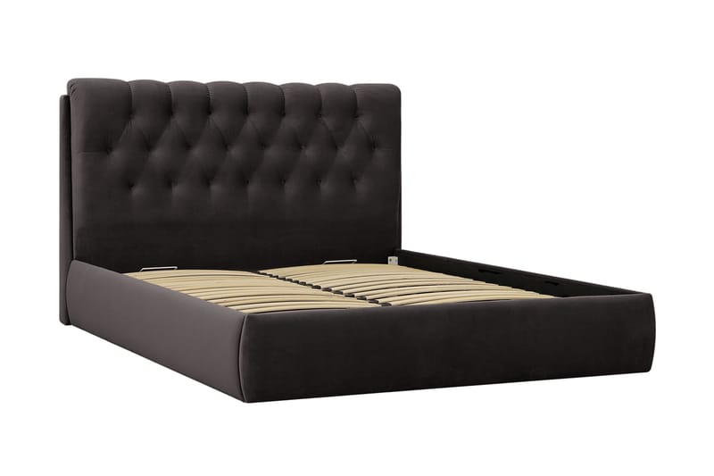 Bedford Sengpakke med Oppbevaring 160x200 cm - Svart - Møbler - Senger - Komplett sengepakke