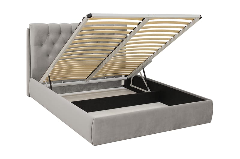 Bedford Sengpakke med Oppbevaring 180x200 cm - Grå - Møbler - Senger - Komplett sengepakke