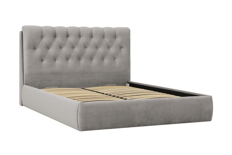Bedford Sengpakke med Oppbevaring 180x200 cm - Grå - Møbler - Senger - Komplett sengepakke