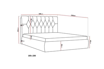 Bedford Sengpakke med Oppbevaring 180x200 cm - Lyse brun - Møbler - Senger - Komplett sengepakke