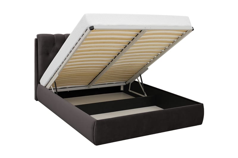 Bedford Sengpakke med Oppbevaring 180x200 cm - Svart - Møbler - Senger - Komplett sengepakke