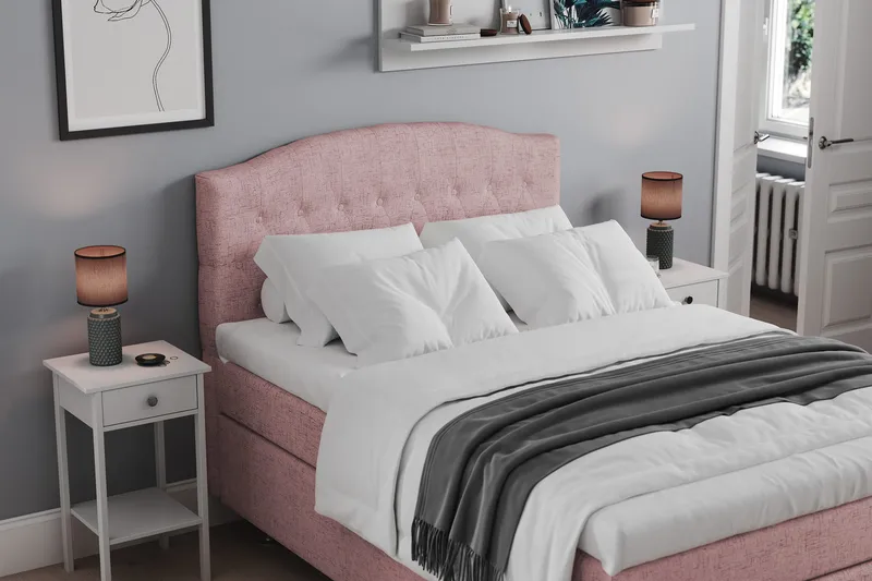 Belda Sengepakke 120x200 Fast - Rosa - Møbler - Senger - Komplett sengepakke