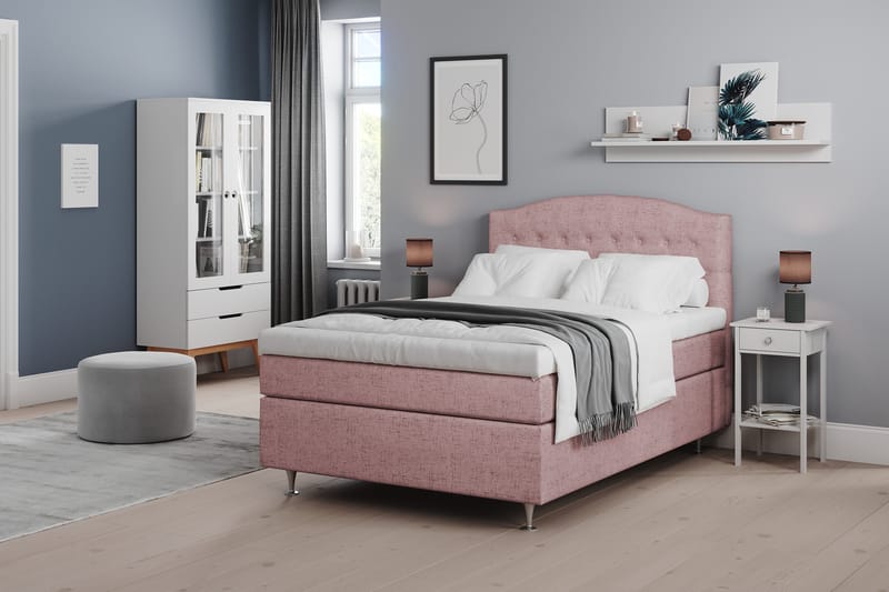 Belda Sengepakke 120x200 Fast - Rosa - Møbler - Senger - Komplett sengepakke