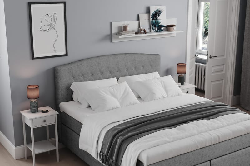 Belda Sengepakke 180x200 Fast - Grå - Møbler - Senger - Komplett sengepakke