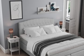 Belda Sengepakke 180x200 Fast - Lysegrå - Møbler - Senger - Komplett sengepakke